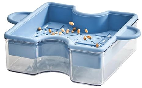 Katzengras-Pflanzgefäß für Zimmerkatzen, Hydrokultur-Katzengras-Pflanzgefäß | Puzzle Design Katzenminze-Pflanzgefäß mit Doppelschicht - Multifunktionaler, erdloser Pflanzkasten, Hydrokultur-Katzengras