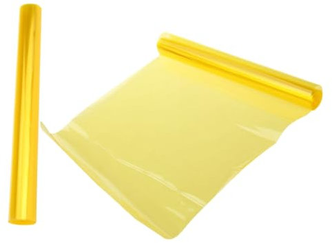 OSOLADY Auto-tönungsfolie Scheinwerfer-verpackung Selbstklebend Gelb Scheinwerfer-tönung 30 X 120 cm Für Nebelscheinwerfer Rücklichter