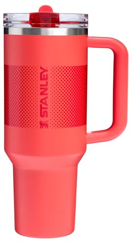 STANLEY Quencher ProTour - Vaso con tapa abatible y popote con cierre hermético de 40 oz | Con popote y asa incorporados | Compatible con portavasos para viajes | Vaso de acero inoxidable aislado |