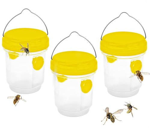 PZCC Piege Frelon Asiatique,Piege A Guepes Et Frelons Exterieur À Suspendre,Kit Piege A Frelon pour Bouteille Plastique Interieur, Piege Moustique, Mouche, Moucheron (3PC)