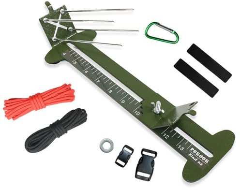 Paracord Blet Jig Kit Paracord Tool Kit Weben DIY Maker Tool mit rutschfesten Gummifüßen von 10,2 cm bis 33 cm lang