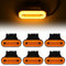 HOVCEH Begrenzungsleuchten Led 12V 24V, 6 Pcs Seitenbegrenzungsleuchten Led Größe: Länge: 115 mm - Höhe: 75 mm, Positionsleuchten Immer Hell mit Halterung Für LKW PKW KFZ Anhänger (Gelb)