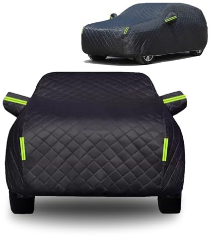 Black Outdoor Hail Proof Car Cover for Jeep Wrangler TJ 1997-2006 Covers,Waterproof Anti-Hail Full Car Cover for Most Cars,Sedans and SUVs,All Weather Protection