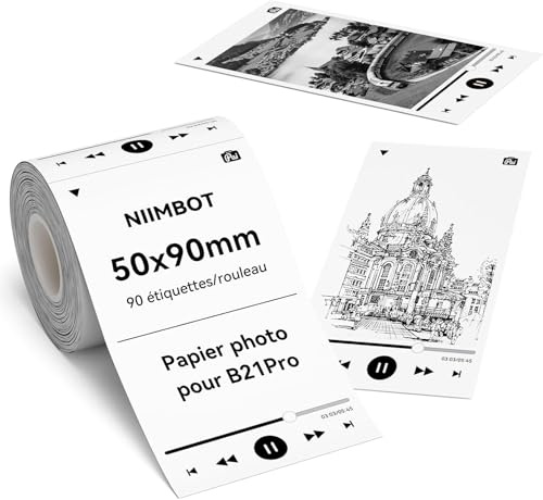 NIIMBOT B21 Pro/B1 Pro/B2 Pro Étiquettes Thermiques Autocollantes Pour l'impression des Photos/Bocal/École