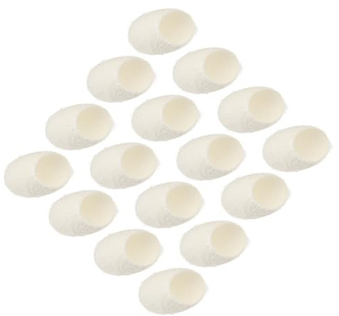 DONFAMDS 100 Bolas de Seda Exfoliantes para Cuidado Facial, Eliminación de Puntos Negros y Limpieza Delicada, Adecuado para Tejido Cutáneo Sensible