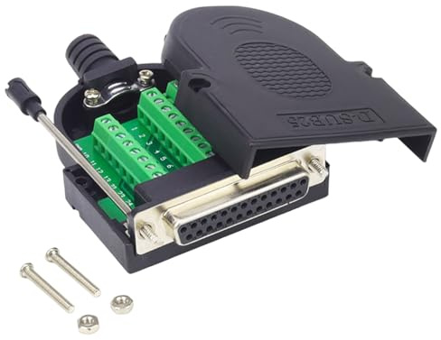 jebyltd DB25 D SUB 25 Pin Buchse Stecker Adapter Kupferkontakte Industrie RS232 Gelenkmodul Einfache Montage Kein Lötadapter