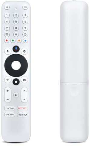 TCNOUMT Ersatzfernbedienung Passend für Strong TV LEAP-S3 R-C-OHS-C009 Android TV Streaming Box, Weiß (Bitte Stellen Sie sicher, DASS Ihre alte Fernbedienung mit unserem Hauptbild übereinstimmt)