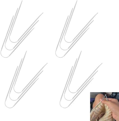 12 Stück Rundstricknadeln, Edelstahl Stricknadeln Leichte Rund Langlebige | Knitting Needles Set Rundstricknadel Stricknadel Set für Socken Handschuhe Mützen(2mm/2.5mm/3mm/4mm)