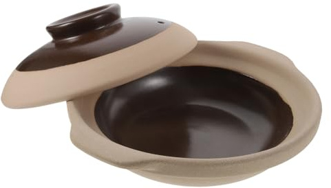 TOYANDONA Cacerola De Cerámica Para Guisar Tapa Práctica Olla De Cerámica Para Uso Doméstico Para Cocinar Arroz Olla De Barro