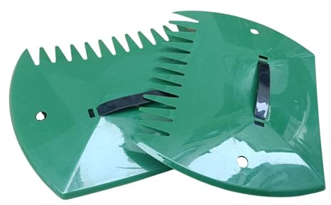 JISADER recogedoras de Hojas, Herramienta de jardinería, rastrillos manuales para Cortar césped, esparcir escombros y mantillo, Rectángulo Verde Oscuro