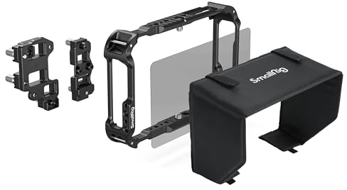 SMALLRIG Monitor Cage Kit for Atomos Ninja TX/TX GO - 5708 | Built-in Multiple Expansion Interfaces, Equipped with for HDMI & USB-C Cable Clamp, a Sun Hood, and a Screen Protector