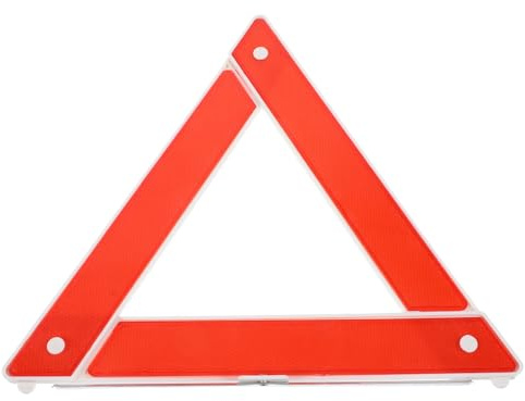Ipetboom Triángulo de Advertencia Plegable para Vehículos Kit de Seguridad Vial Triángulo Reflectante Pequeño Señal de Emergencia para Carretera y Autopistas
