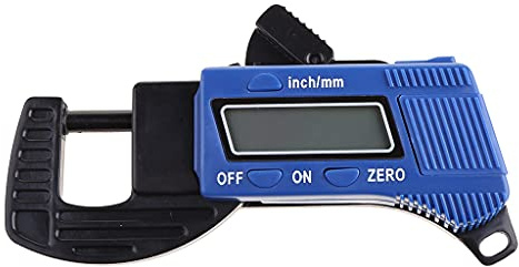 Electronic Digital LCD 0-12.7mm Thickness Caliper Carbon Fiber Micrometer Guage Caliper Paint Blue
