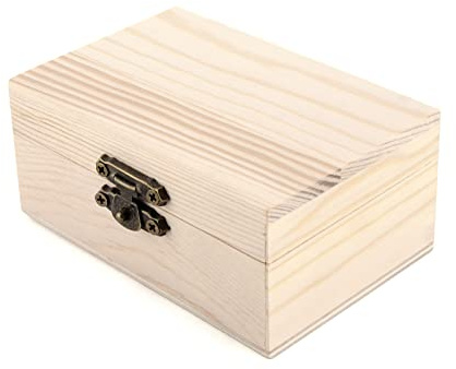 TLMDXTEU Manschettenknopfbox Manschettenknöpfe, Krawattenklammer, Verpackung aus Holz, Massivholz Schmuckaufbewahrungsbox