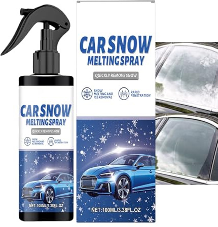 ETUCYNG Dégivrant pour pare-brise, 100 ml, produit de dégivrage de voiture, pour conducteur SUV Berline tous les jours d'hiver, trajets longue distance, stationnement en cas de gel