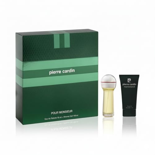 Pierre Cardin Coffret Cadeau Pour Monsieur EDT 75ml + Gel Douche | Coffret Parfum Homme - Boisée Orientale - Notes Boisées & Orientales - EDT + Gel Douche