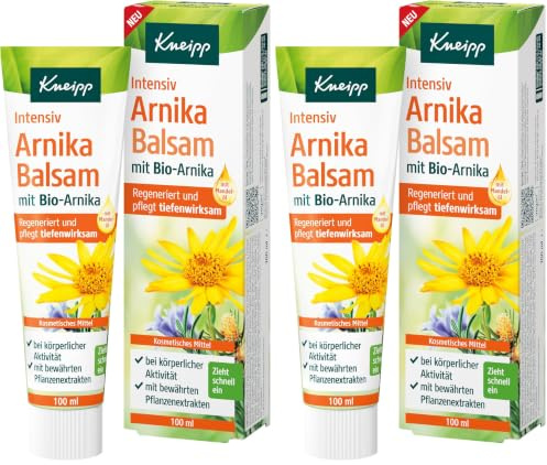 Kneipp Intensiv Arnika Balsam - vitalisierend und regenerierend - ideale Intensivpflege nach körperlicher Anstrengung - von Physiotherapeuten empfohlen - Bio-Arnika - 100ml (Packung mit 2)