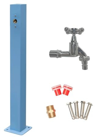 Fontana da giardino per esterni, rubinetto autoportante da 81,3 cm per irrigazione, gioco d'acqua da giardino, ideale per prati e terrazze, design moderno da 80 cm, facile installazione