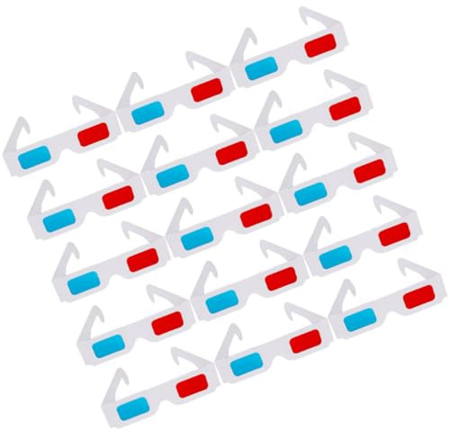 jojofuny Gafas 3D Anaglifo Rojo Azul de Papel 40 Unidades para Películas y Juegos 3D Marco Ligero y Portátil Accesorio para Ver Cine