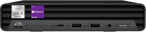 HP EliteDesk 800 G6 Mini PC Desktop Win11 Pro, Micro Ordinateur Intel Core i5-10500T, 16 GB di RAM, SSD da 256 GB, Supporto 4K, Displayport, RJ-45, Senza tastiera (rinnovato)
