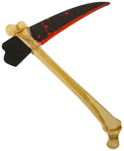 HOMSFOU Accesorio Apariencia Realista de Hoz de Hueso para Halloween Resistente al Desgaste y Compacto , Adecuado para Disfraces y Actividades de Cosplay