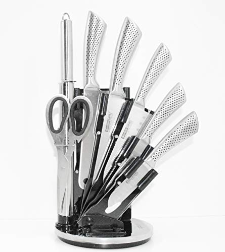Cheville, support de 5 couteaux + ciseaux + aiguiseur Swiss Line Switzerland