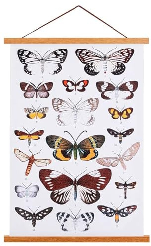 Ywlake Magnetischer Posterrahmen, helles Holz, Posteraufhänger zum Aufhängen für Leinwand-Kunstdruck, 101,6 cm, Teakholz)