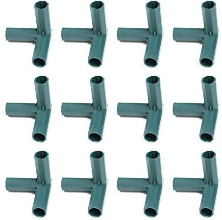 SH 12 x 3-Wege-Verbindungsstücke für Gewächshaus, 16 mm, PVC, robust, für Gartenrahmen