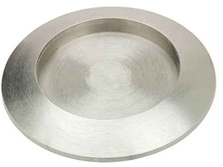 NKlaus Assiette à Bougie Ø14cm Laiton nickelé Mat Porte-Bougie Soucoupe Décoration de Table New 10634