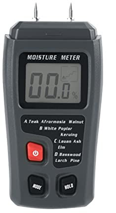 Humidimètre en Bois LCD Numérique, Testeur D'humidité Détecteur D'humidité en Bois pour Matériau de Construction en Bois Murs de Bois de Chauffage Plancher de Papier