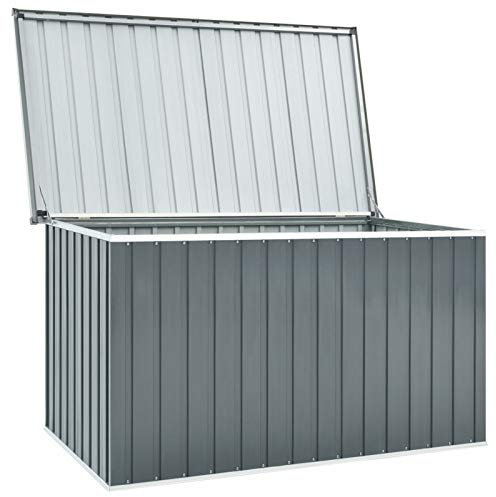 Susany Garten-Aufbewahrungsbox Gartenbox Auflagenbox 171 x 99 x 93 cm (L x B x H) aus Verzinkter Stahl,Aufbewahrungstruhe Werkzeugkasten Aufbewahrungskiste,Verzinkter Stahl, Kunststoff
