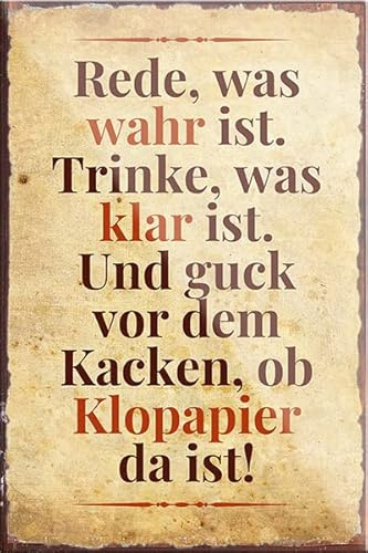 schilderkreis24 – Lustiger Spruch “Rede was Wahr ist“ Magnet Toilette Deko Kühlschrankmagnet Humor Geschenkidee Geburtstag Weihnachten 9x6 cm