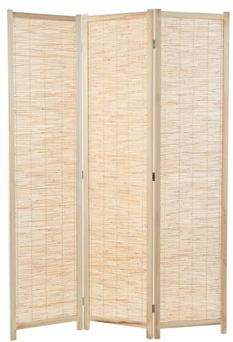DESIGN DELIGHTS RAUMTEILER Playa | Schilfrohr, 170x120 cm | Natur Paravent, Schilf Raumtrenner, Sichtschutz, freistehende Stellwand, Mobile Trennwand | Farbe: Natur