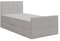 KEF Paris Mini Boxspringbett 100x200 cm - Bett mit Matratze und Topper - mit Bettkasten - Polsterbett mit Kopfstütze - Bonell-Matratze H3 - Beige Enjoy