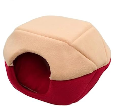 Hundebett Katzenbett Haustierbett Haustier Bett Winter Katze Hund Bett Haus Faltbare Weiche Warme Tier Welpen Höhle Schlaf Matte Pad Nest Haustier Liefert Hundesofa Hundekorb ( Color : Rood , Size : 5