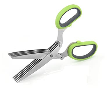 CanEve Craft Scissors Kitchen Scissors Stainless Steel Minced Scallion Shredded Rosemary Chopped Cutter Tool Cut Green Onion Vegetables Scissors
