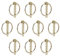 10 Pcs Linch Pins, Metal Lock Cotter Pins Fasteners for Trailers Tractors Mechanical, 8mm x 45mm