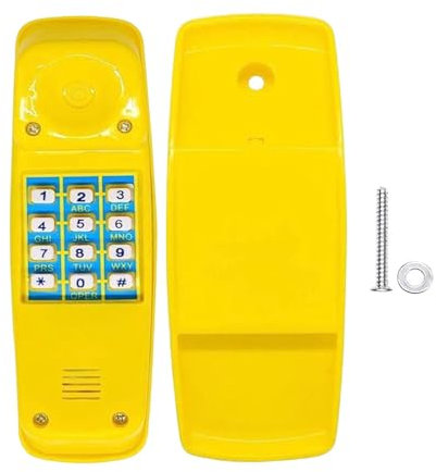 Folpus Schaukel-Set für den Spielplatz, Telefon, Spielzeug-Telefon, Schaukel-Set für den Außenbereich, Zahlentasten-Telefon für Jungen und Mädchen, Gelb