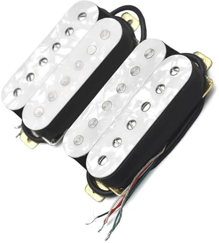 1 Set Weiß E-gitarre Humbucker Einstellbare Schraube Pickups Für 6 String Gitarre Teile Tonabnehmer Set