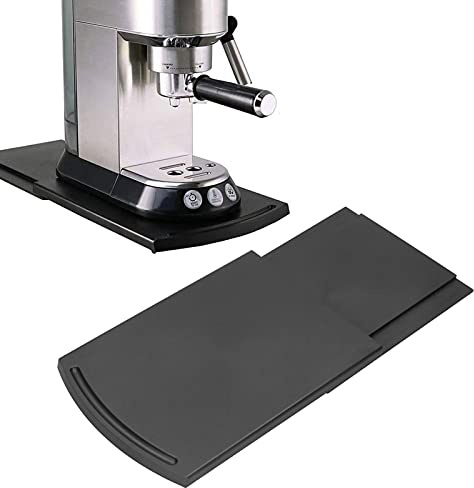 Sliding Coffee Maker Tray Coffee Machine Mat Appliance Moving Holder | 12.0x8.5x1.0in, ABS Material, Universal Rolling Slider Tray