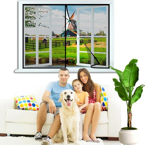 katzengitter balkonFenster,200x265cm Verdickte Katzenschutzgitter für Wohnzimmer,Schlafzimmer,Küche,Terrasse,Hund Katze Gittertür mit Reißverschluss… Schwarz