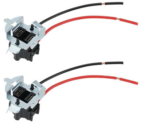 Briny River 2-teiliger Auto-H7-Halogen-Glühbirnensockelhalter-Sockeladapter-Kabelbaum Passend für H7-Halogen-HID-LED-Glühbirnen (Leitungslänge 18 cm)