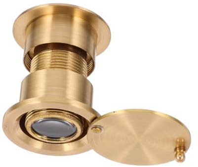 HOMSFOU Solid Brass Türspion Mit Drehbarer Privatsphäre-abdeckung Weitwinkel-peephole Für Türen Für Zuhause Büro Und Hotel Goldfarben
