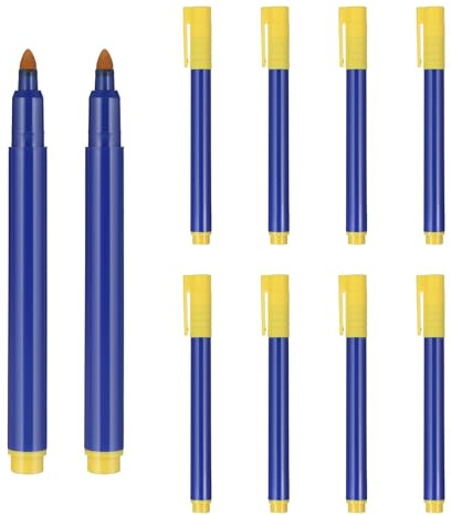 MYLERCT 10 Pezzi Penna Soldi Falsi, Blu Pennarello Banconote False, Portatile Penne Validatore Banconote, Flessibile e Veloce, per Rilevare Banconote False