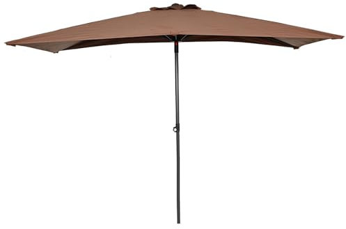 GUOGLZ Demi-Parasol Ø 250 Cm Parasol De Balcon Terrasse Réglable En Hauteur, Pare-Soleil Protection Solaire, Facile À Transporter(Brown)