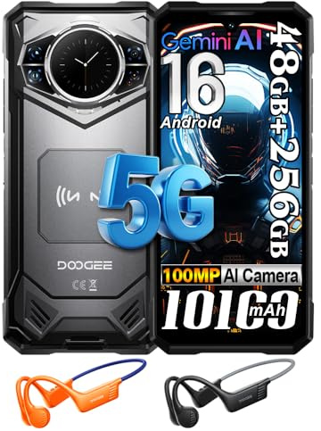 DOOGEE S200 Outdoor Handy Ohne Vertrag 5G Android 16, 32GB RAM+256GB/2TB ROM Outdoor Smartphone, 10100mAh(33W) Baustellen Handy, 6.72 FHD+ 120Hz, 100MP+20MP, Wifi6/IP68/ IP69K/Dual SIM/NFC