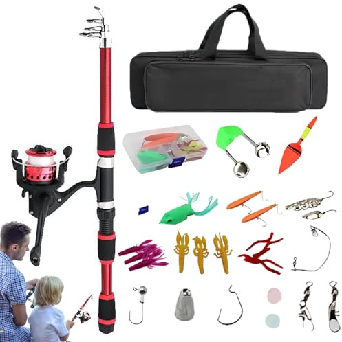 Kit Di Pesca Per Bambini Kit Per Principianti Con Borsa Per Attrezzatura Da