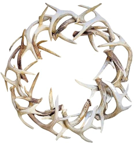 DIYEAH Ghirlanda Natalizia Per Porta D'Ingresso Ghirlanda Decorativa In Resina Con Corna Di Cervo Decorazione Murale Natalizia Multicolore Da 7 87 Pollici Decorazione Rustica Per