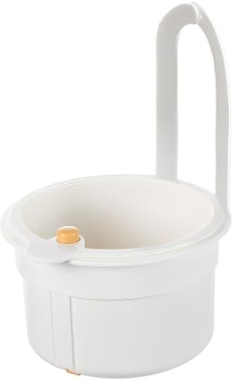 ZORVYN Colador de Silicona Desmontable para Fregadero con Botón de Presión para Colgar, Sin Ensuciar las Manos, Ideal para Lavar y Organizar en la Cocina (Blanco)