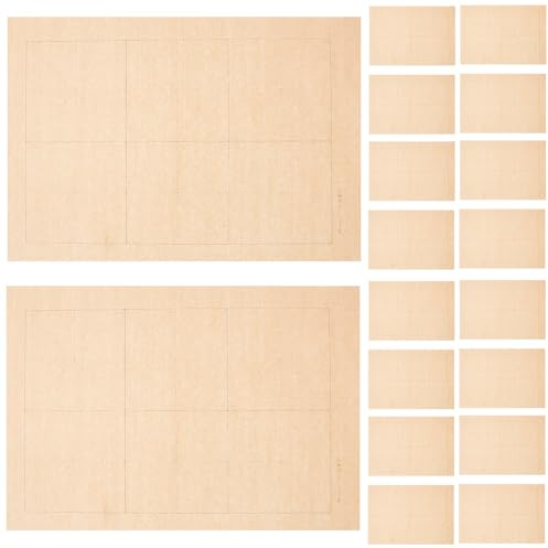 ULTECHNOVO Papier à Calligraphie Chinoise Beige 100 Feuilles, Papier de Riz Xuan Multi-Fonctionnel pour Écriture et Entraînement la Calligraphie Ductilité